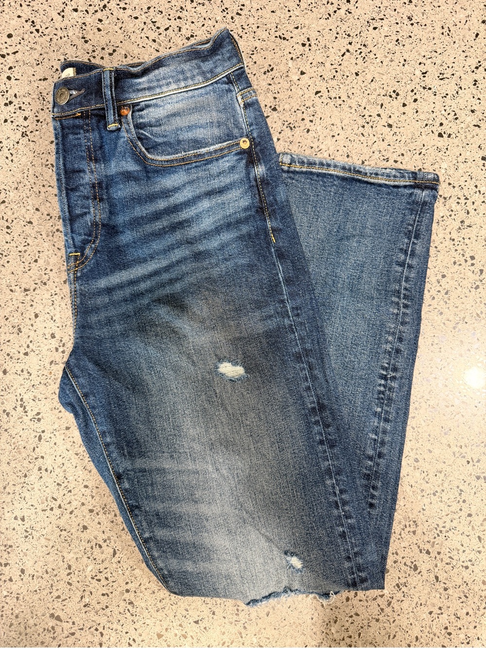 AE77 Premium Straight Crop Jeans
